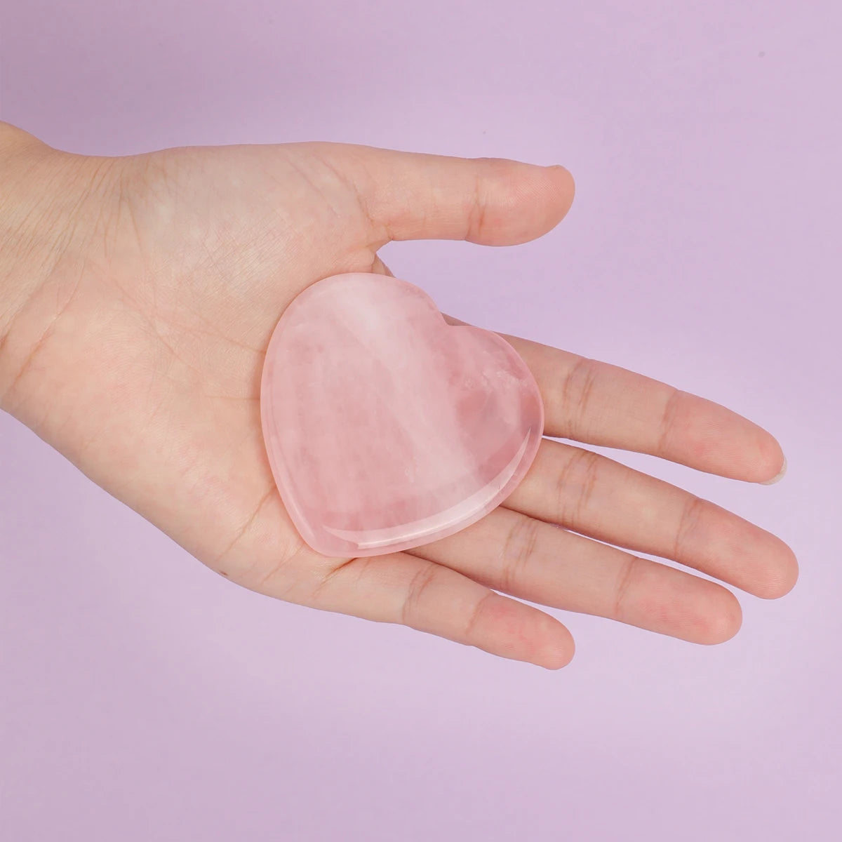 Gua Sha Corazón de Cuarzo Rosa 💕 — Cristal Natural, Tratamiento Facial Lifting y Drenante | 6 cm | Regalo Ideal