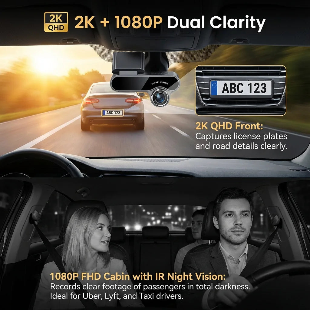 Dashcam 4G avec GPS et double caméra avant et habitacle 🚗