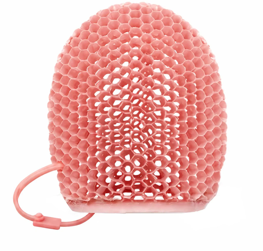 Gant de bain exfoliant en nid d'abeille, éponge de massage douce pour le nettoyage en profondeur du corps et l'élimination des peaux mortes