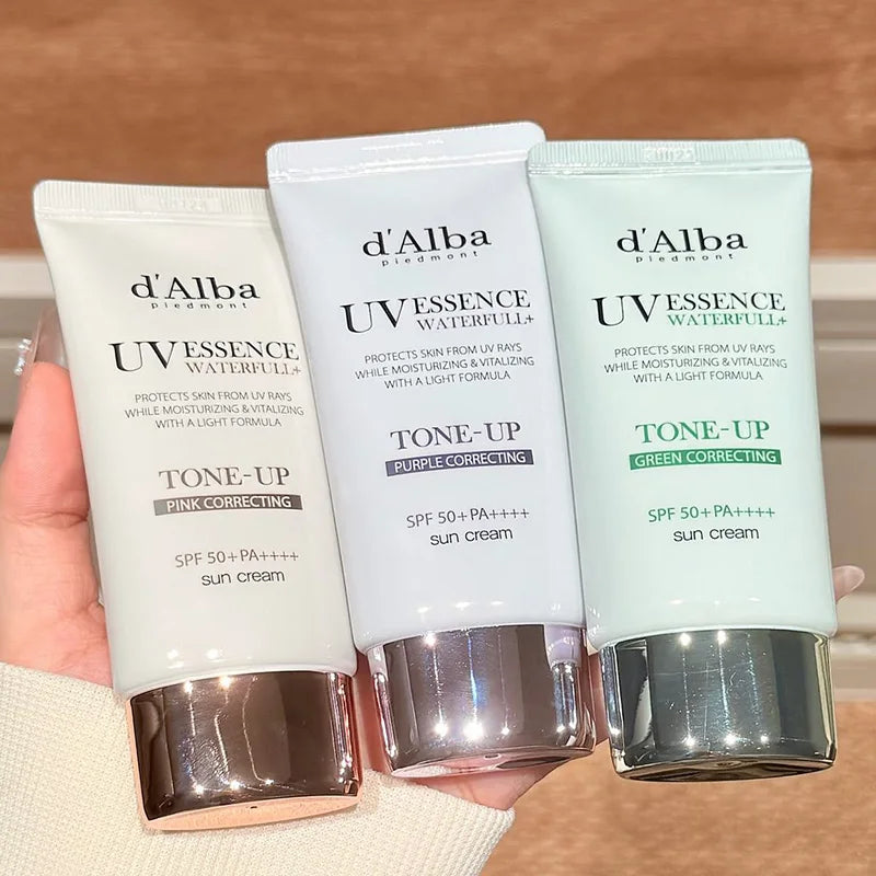 D'Alba SPF50+ Protector Solar Coreano UV Essence Waterfull Sun Cream Bloqueador Solar Crema Facial Hidratante Suave 50ml