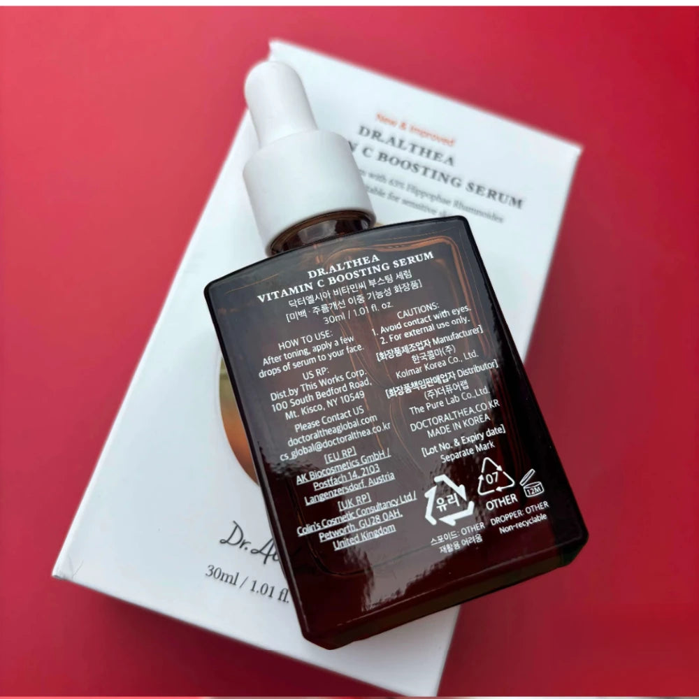 Suero potenciador Dr. Althea Vitamin C63, corrector de manchas oscuras, suero facial iluminador con espino amarillo, cosmética coreana vegana