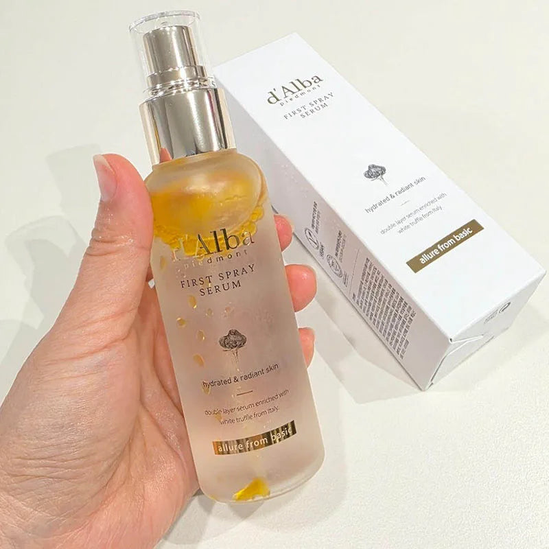 DAlba Korea 100ml Tónico en suero de trufa blanca, spray fijador facial hidratante y luminoso, esencia en bruma nutritiva para el cuidado de la piel