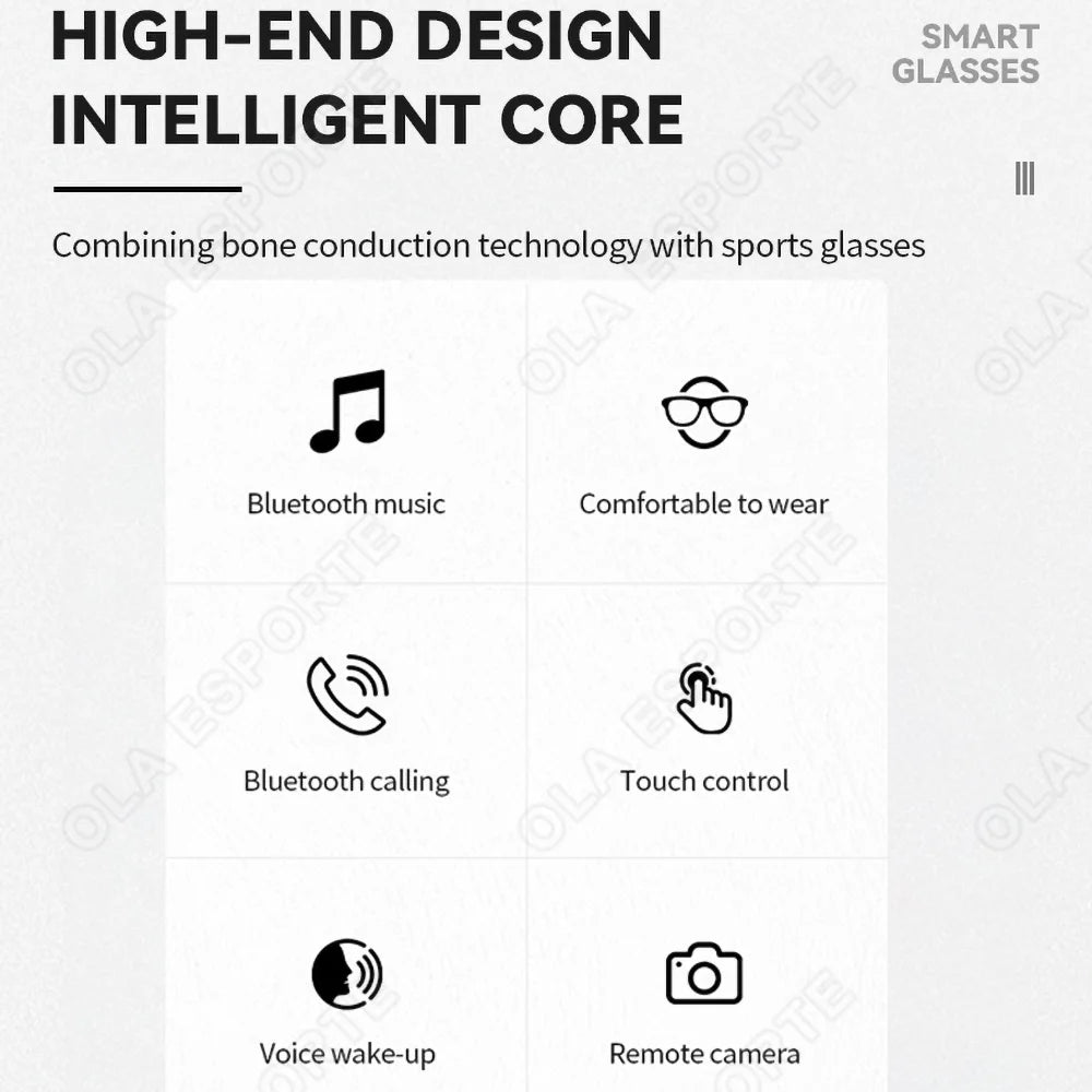 Lunettes audio Ola Esporte et options au choix 🕶️