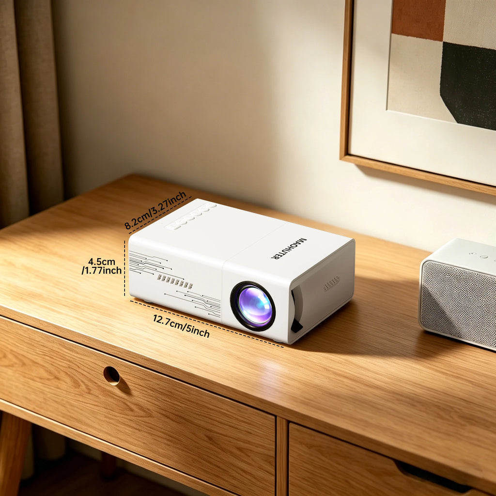 HD Mini Projector Home Theater Effect, Built-In Speaker, For Home/Office/School/Party, With Remote Control For Immersive Viewing