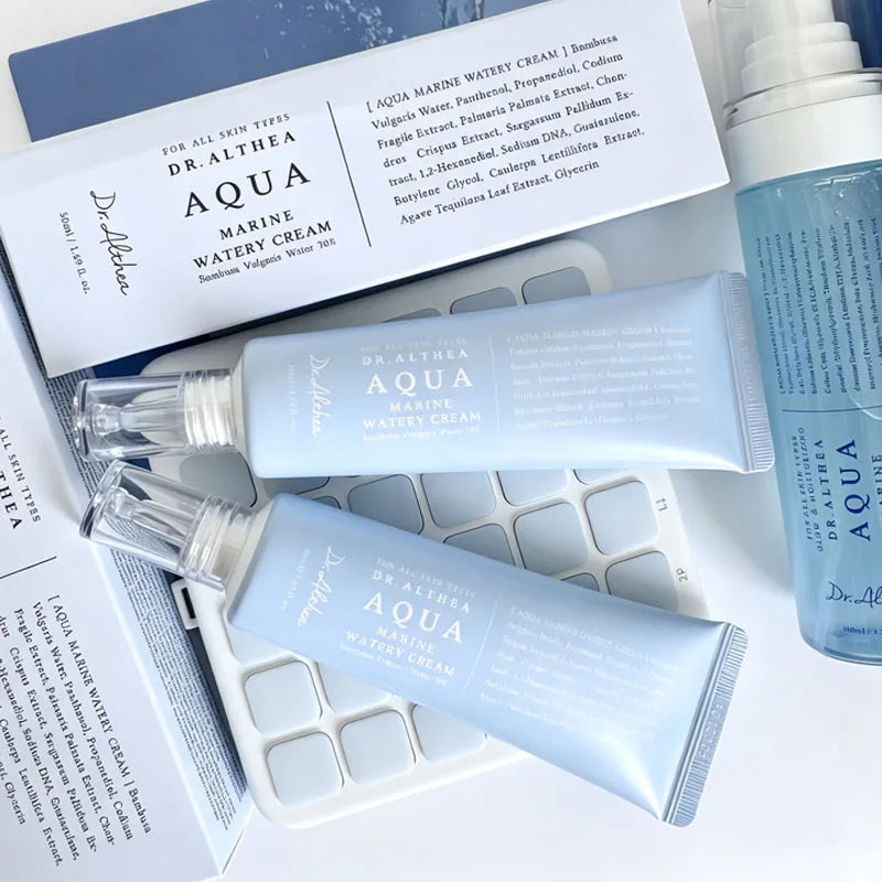 Dr.Althea 147 & 345 Relief Cream, 345 Cream Spray 60ml & 100ml, Aqua Marine Jelly Mist, Marine Watery Cream, productos coreanos para el cuidado de la piel.