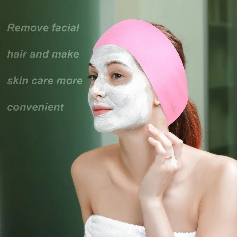 100/50/10pcs Disposable Facial Headbands Stretch Non-Woven Headband Soft Skin Care Hair Band for Women Salon Esthetician Supplies
