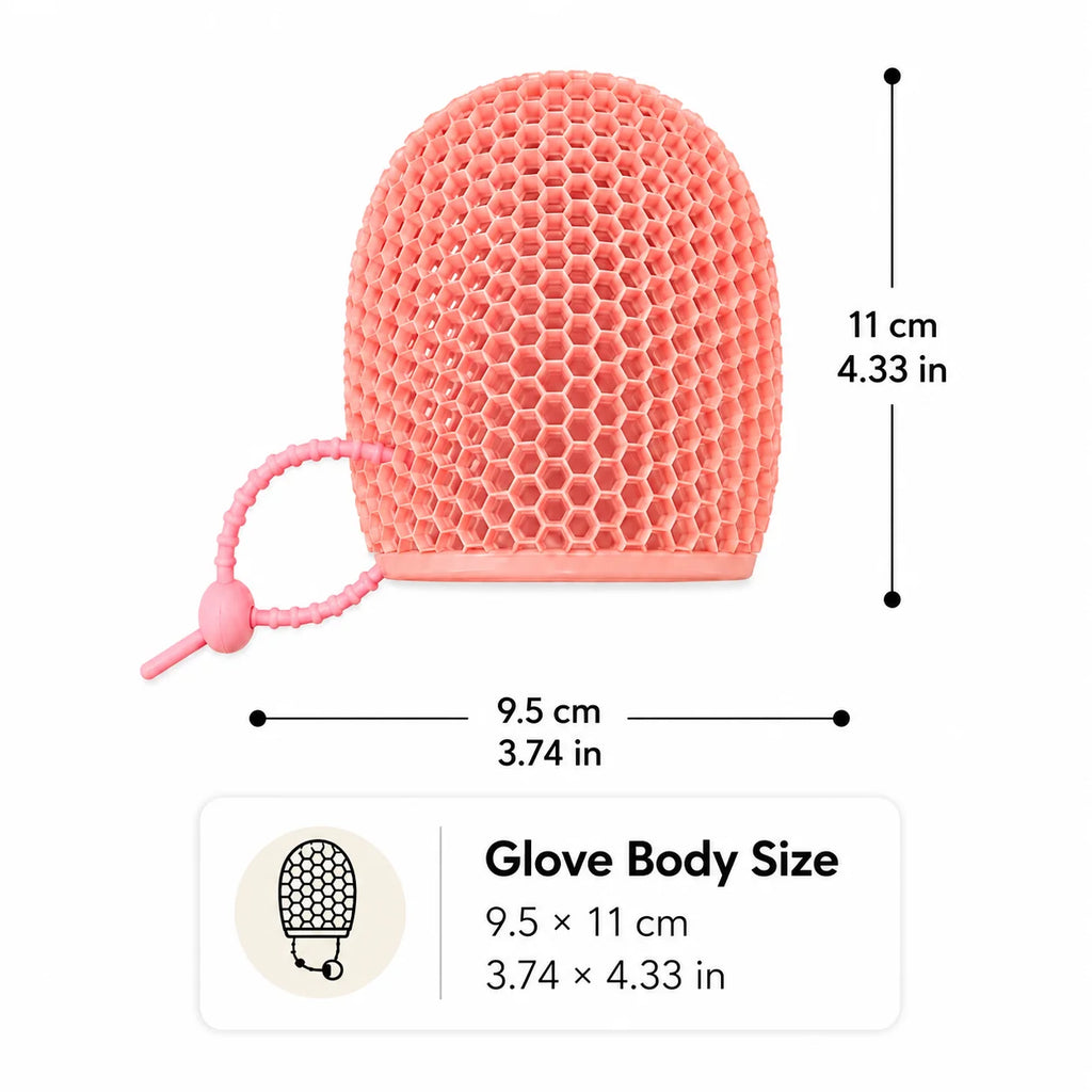 Guantes de baño exfoliantes tipo panal, cepillo corporal para ducha, herramienta para el cuidado de la piel transpirable y sin olor, multicolor