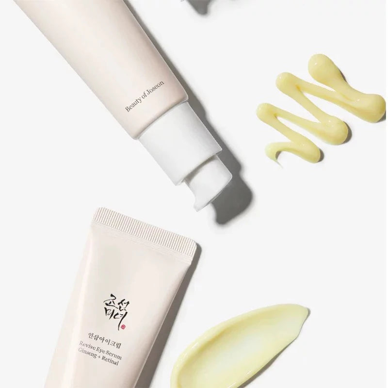 Beauty of Joseon Crema reafirmante e hidratante para el contorno de ojos, serum reparador en barra para mujeres, tratamiento antiedad para líneas de expresión, FPS 50+