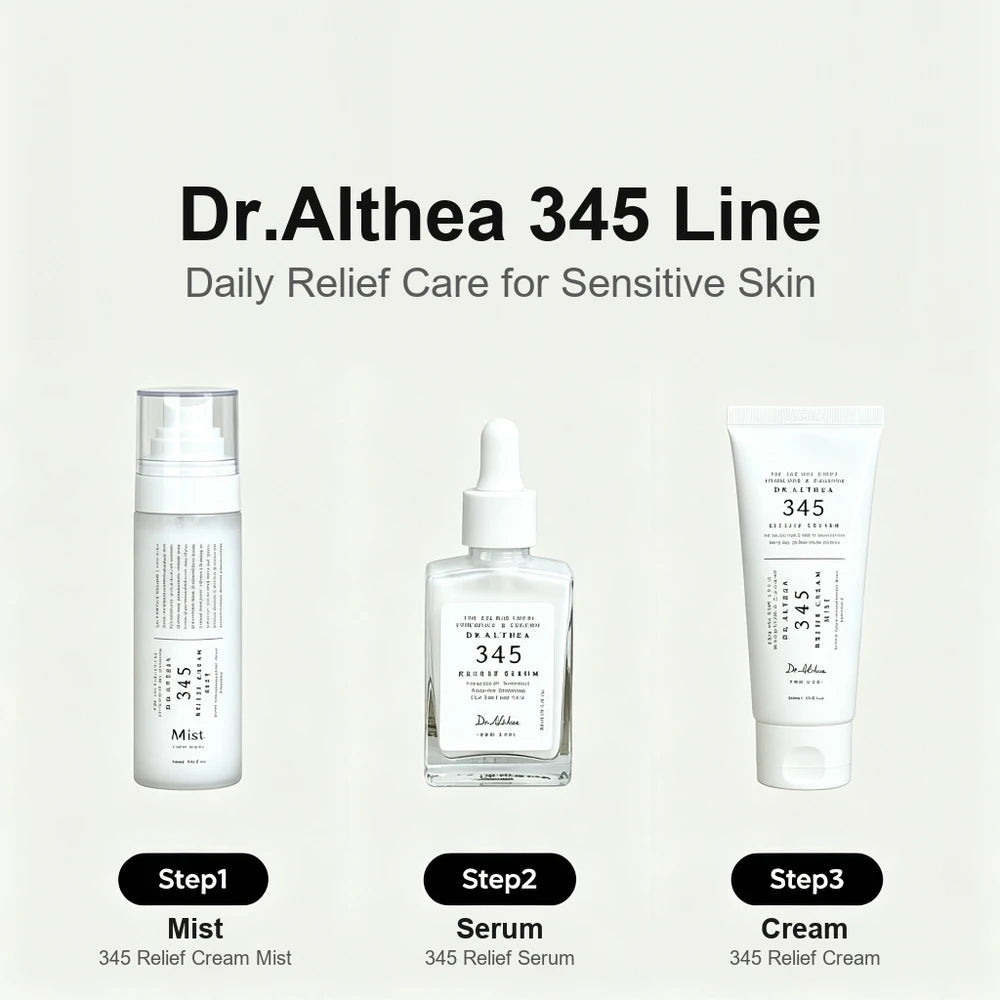 DR ALTHEA 345 Relief Serum 30ml Sérum calmante para piel sensible, imperfecciones, rojeces, árbol de té, ceramida, esencia hidratante no pegajosa