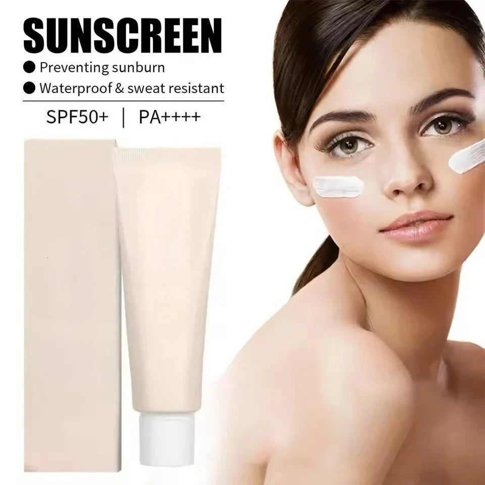 Protector solar SPF50+ coreano con probióticos de arroz, bloqueador solar, crema blanqueadora, suero hidratante facial suave anti UV, 50 ml