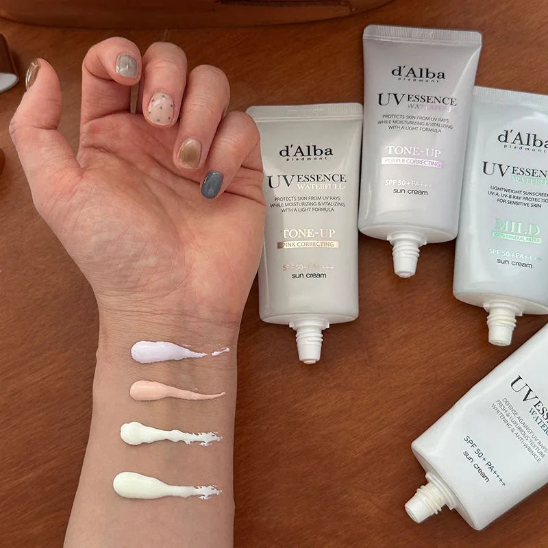 D'Alba SPF50+ Protector Solar Coreano UV Essence Waterfull Sun Cream Bloqueador Solar Crema Facial Hidratante Suave 50ml