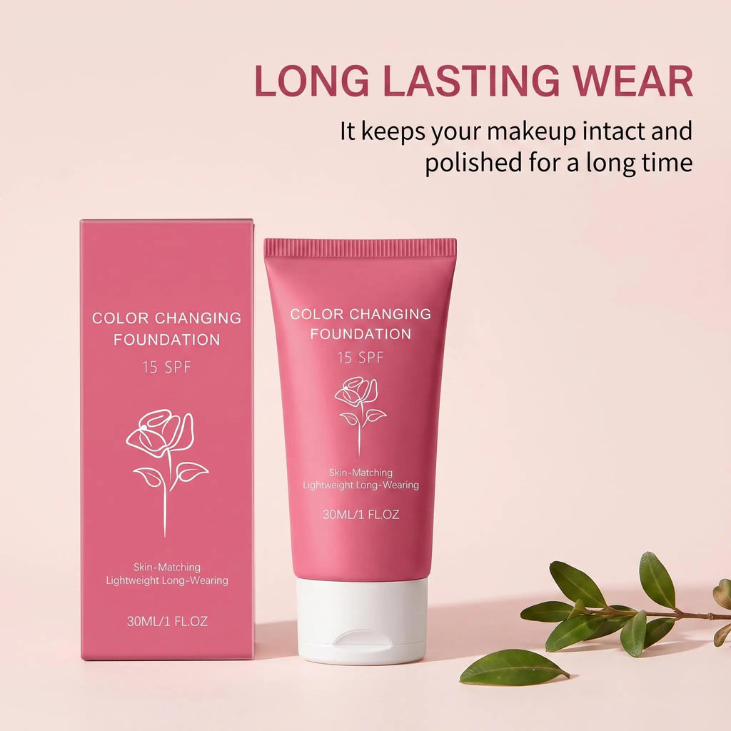 K-Beauty Foundation 💧 — Self-Adapting Shade, Natural Coverage & SPF15 30g