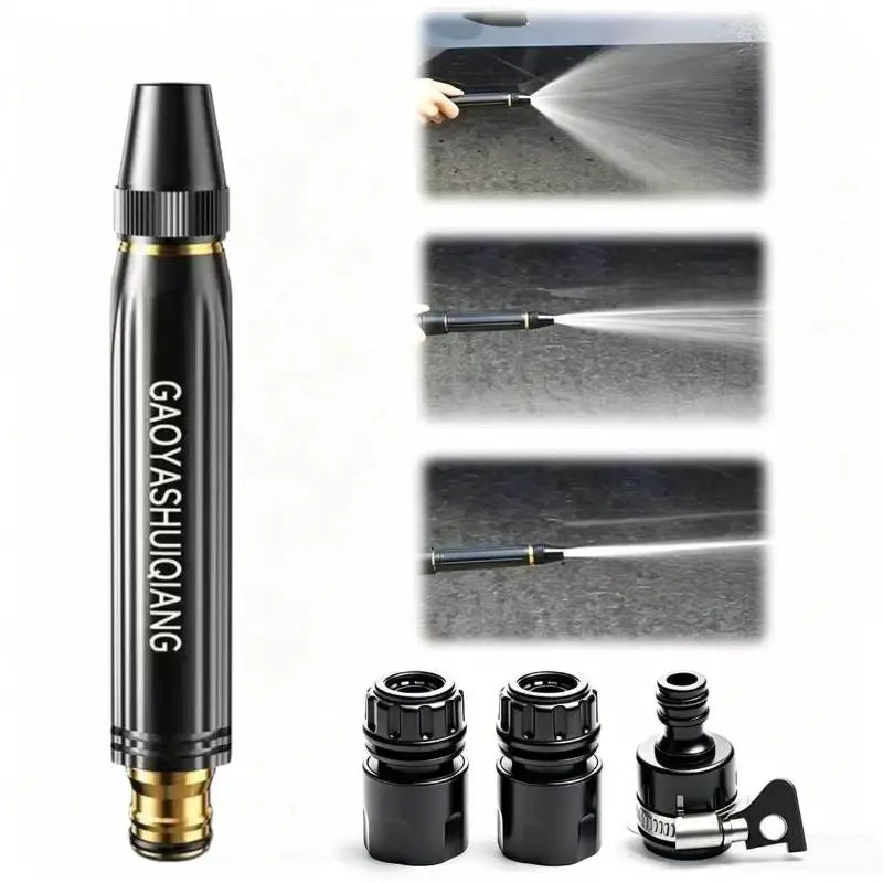 Kit Lance Eau Haute Pression Multi-Modes 💧 — 3 Connecteurs Universels, Anti-Fuite & Ergonomique