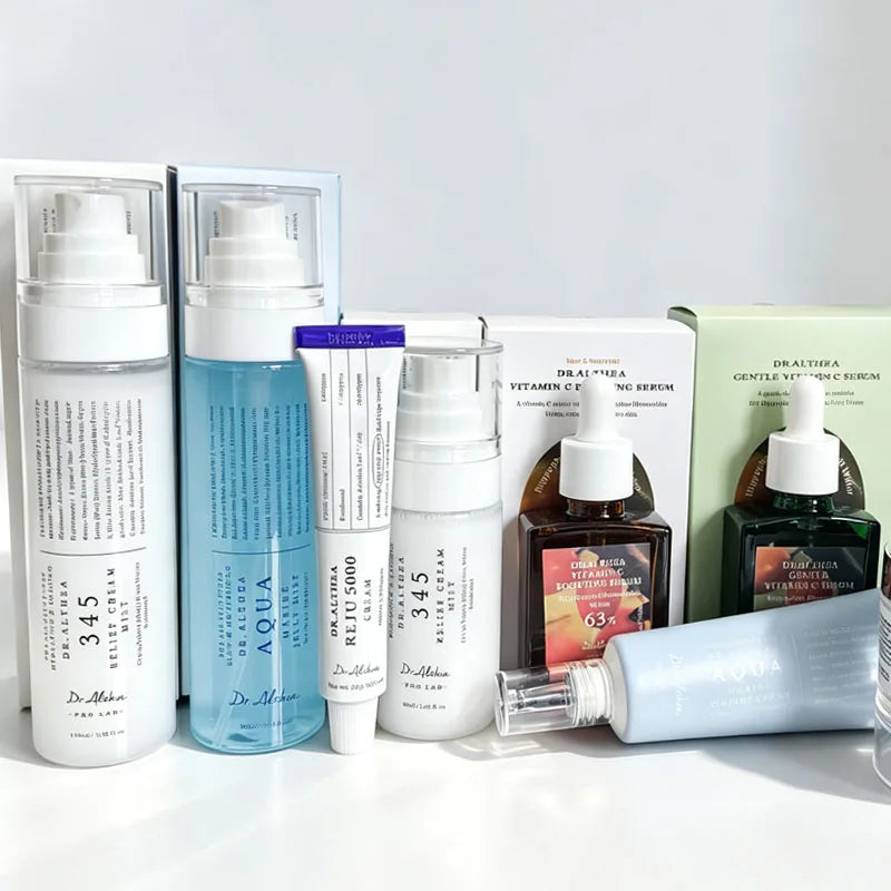 Dr.Althea 147 & 345 Relief Cream, 345 Cream Spray 60ml & 100ml, Aqua Marine Jelly Mist, Marine Watery Cream, productos coreanos para el cuidado de la piel.