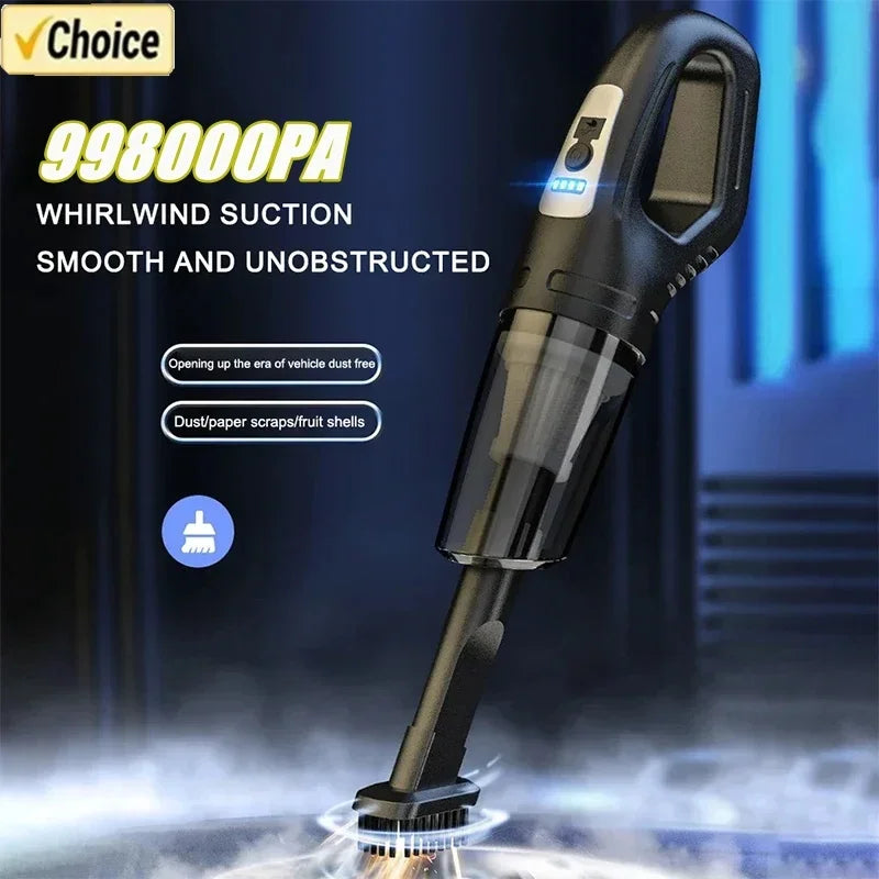 Aspirateur Portable Sans Fil NYNY 🌀 — 120W, Sec & Humide, Charge Rapide | Voiture, Maison & Animaux