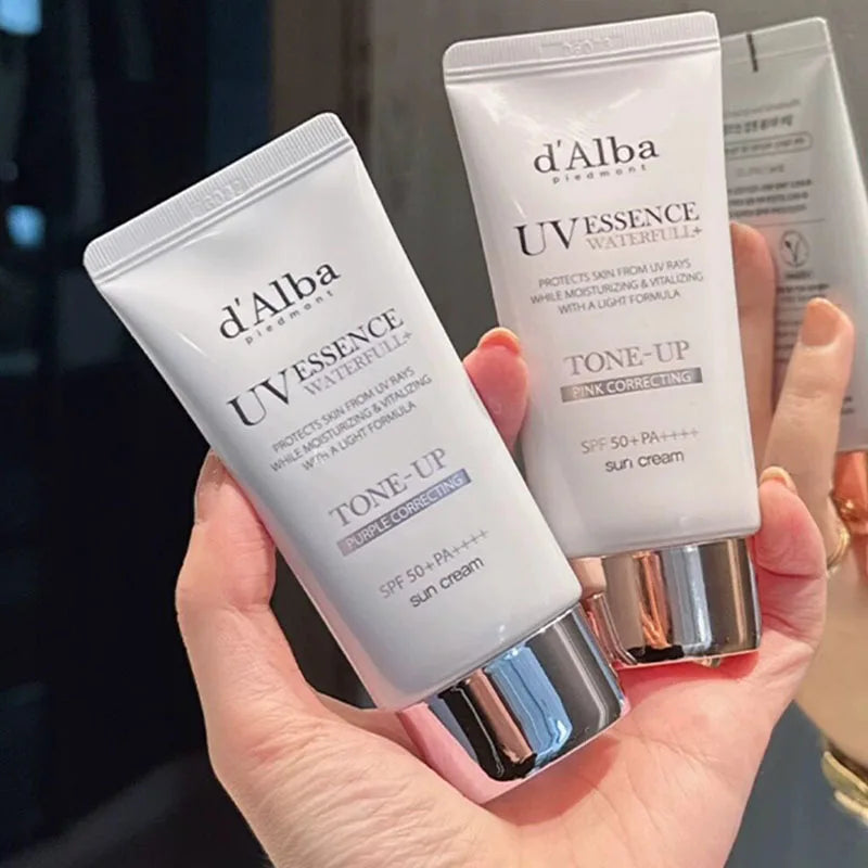 Protector solar D'Alba SPF50+ Esencia coreana UV Waterfull Sun Cream Bloqueador solar Crema facial hidratante suave 50ml