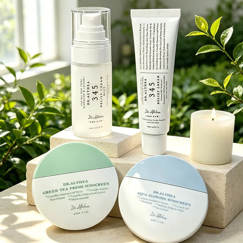 Protector solar refrescante de té verde Dr. Althea, crema antioxidante, hidratante y reparadora facial, productos coreanos para el cuidado de la piel