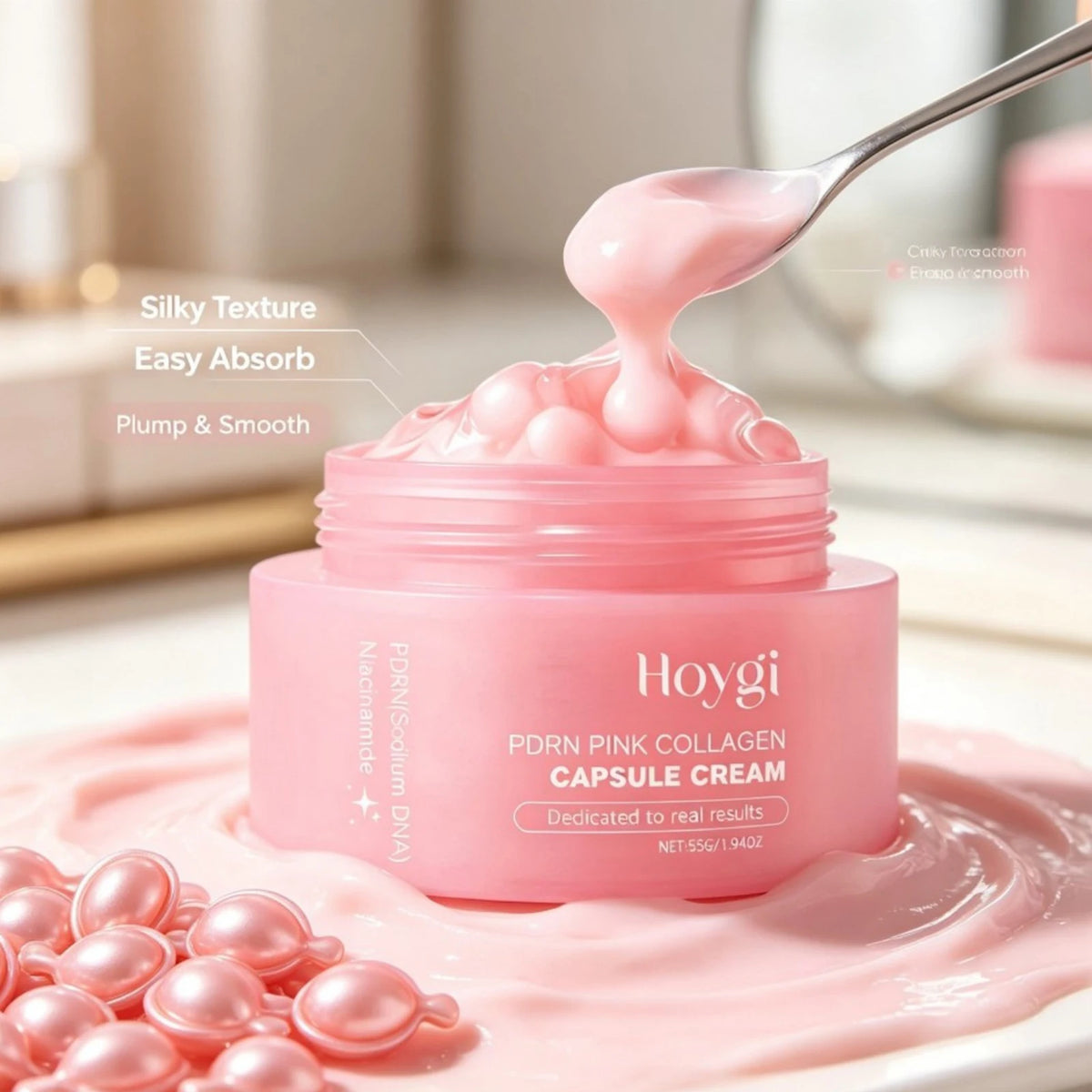 Eelhoe Rose PDRN Collagen Cream Capsules 🌸 — Anti-Wrinkle, Firming & Brightening Complexion 55g