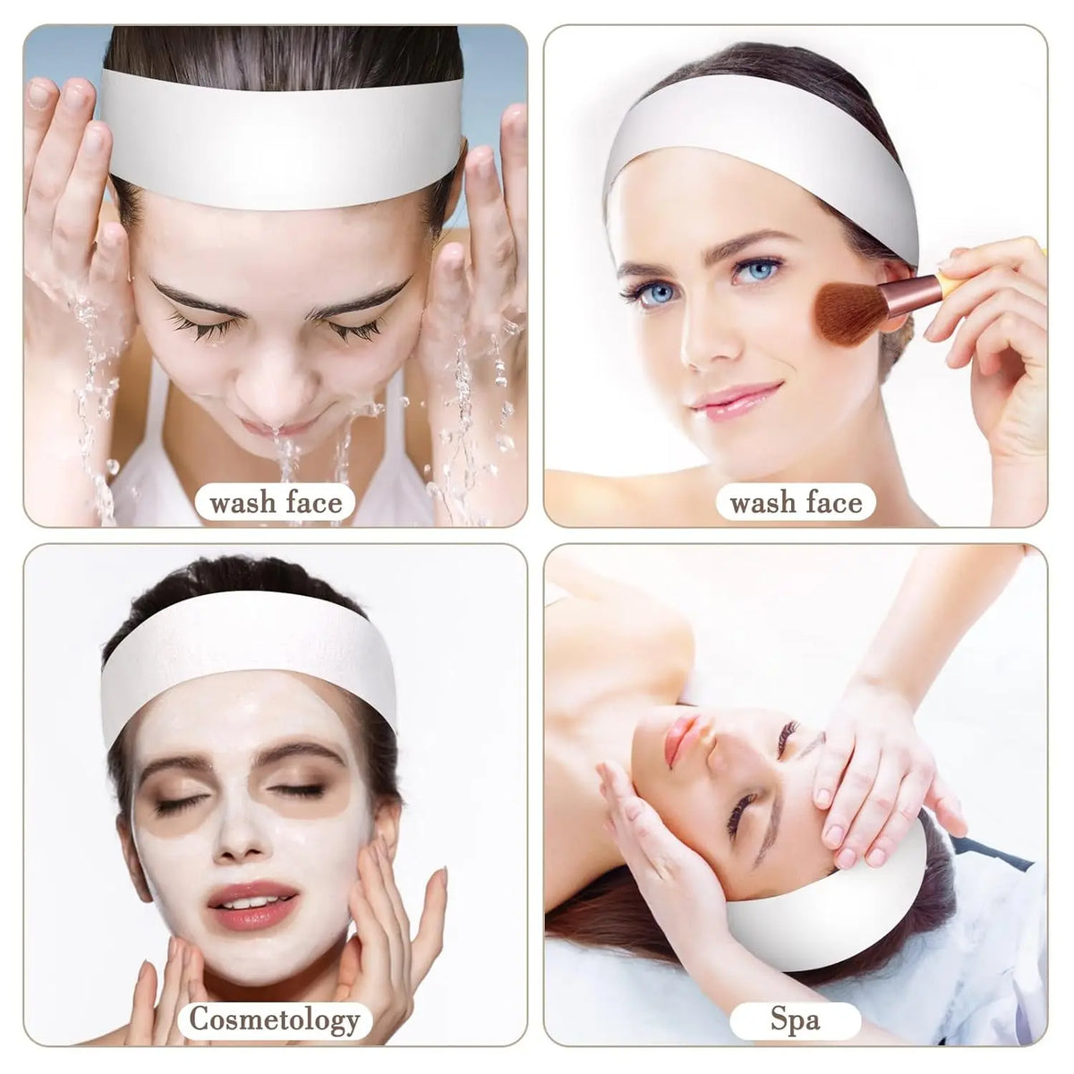 🌸 Bandeaux Jetables pour le Visage – Soins, Maquillage & Spa | 50, 100 ou 200 pcs