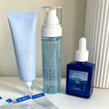 Set de cuidado facial Dr. Althea Korean Aqua Marine: suero hidratante, bruma y crema, con un 70% de agua de bambú, hidratación profunda y calmante para la piel.