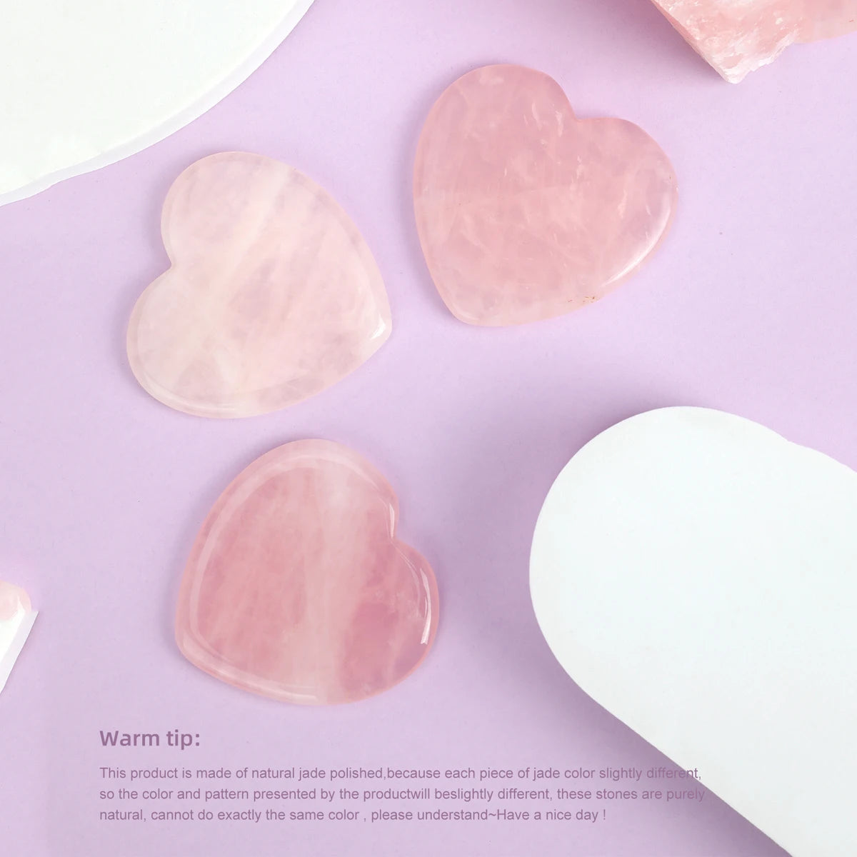 Gua Sha Corazón de Cuarzo Rosa 💕 — Cristal Natural, Tratamiento Facial Lifting y Drenante | 6 cm | Regalo Ideal