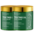 Crème pour les pieds à l'huile d'arbre à thé avec aloès et menthol - Hydrate et adoucit la peau avec de l'acide hyaluronique et du rétinol