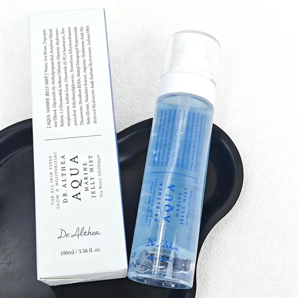 Dr. Althea Aqua Marine Jelly Mist Bruma facial hidratante, spray fijador, cuidado de la piel coreano, hidratante, piel sensible, vegano, brillo intenso