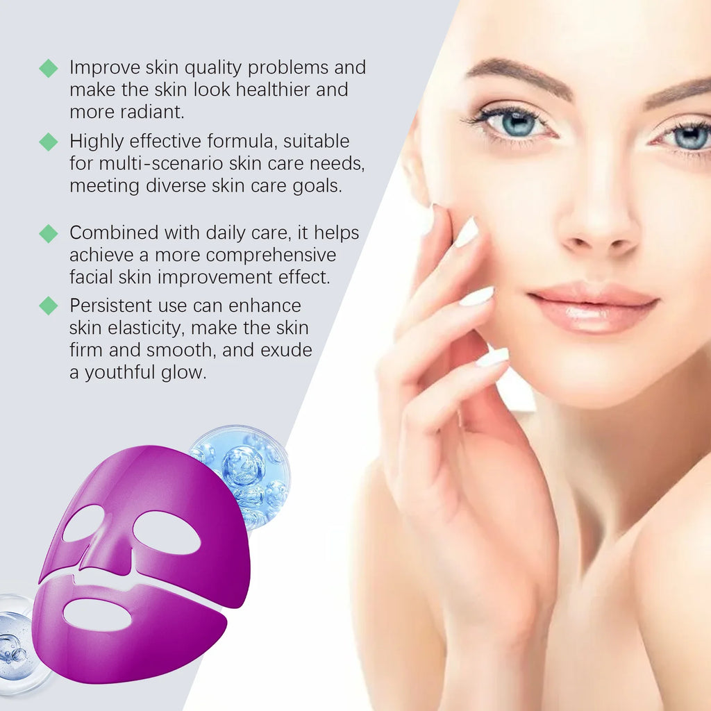 eelhoe Collagen Face Mask 🌟 — Anti-Wrinkle, Radiance, Hyaluronic Acid & Niacinamide | 1 or 3 pcs