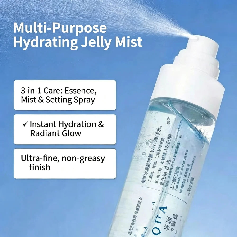 Dr. Althea Aqua Marine Jelly Mist Bruma facial hidratante, spray fijador, cuidado de la piel coreano, hidratante, piel sensible, vegano, brillo intenso