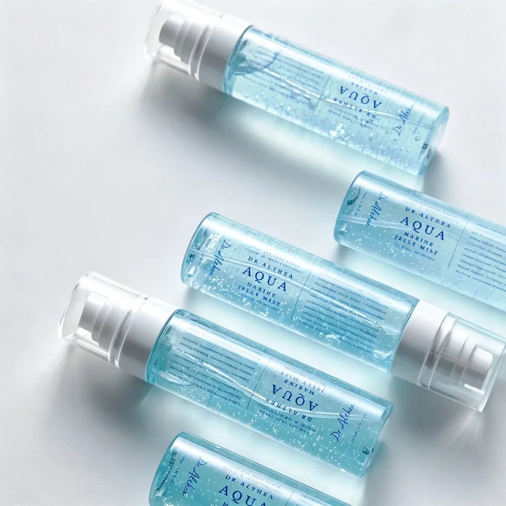 Set de cuidado facial Dr. Althea Korean Aqua Marine: suero hidratante, bruma y crema, con un 70% de agua de bambú, hidratación profunda y calmante para la piel.