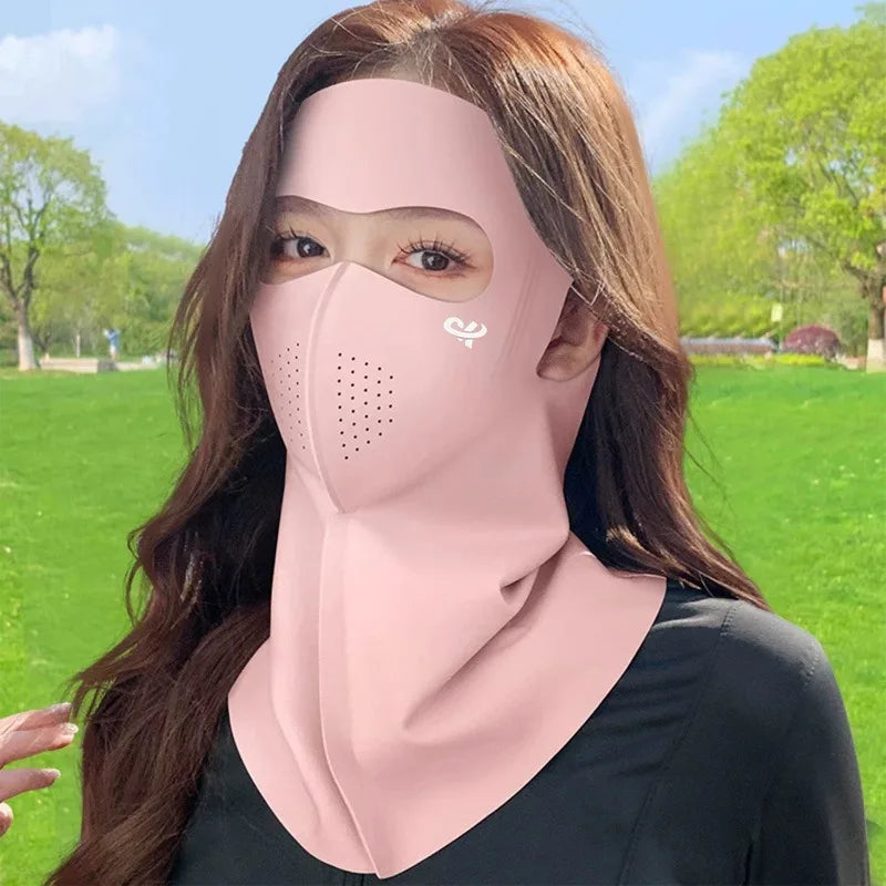 Mascarilla Solar 3D K-Beauty ☀️🧣 — Protección UV UPF50+, Efecto Refrescante Glacial y Cobertura Integral de Rostro y Cuello