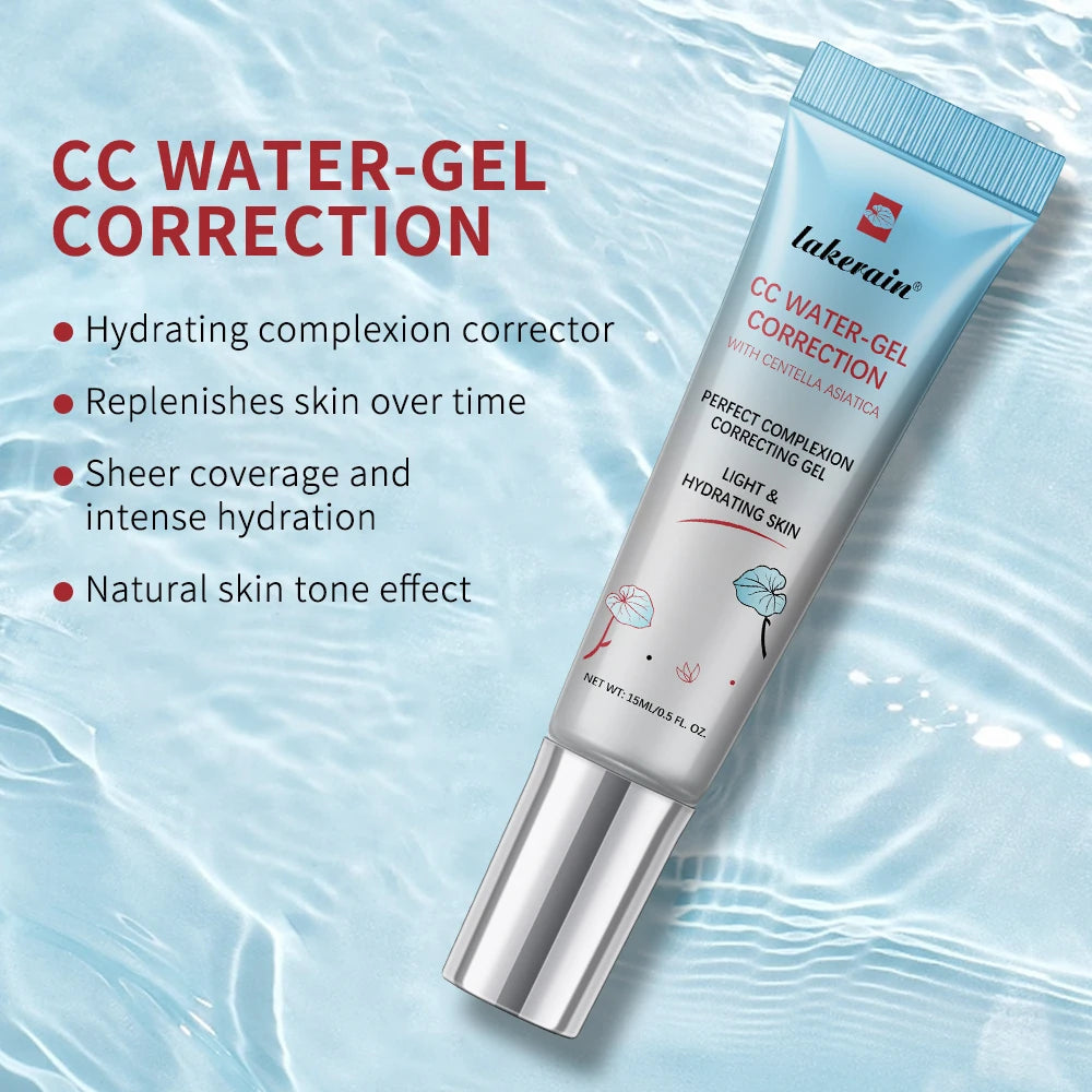 CC Cream Water-Gel K-Beauty lakerain 💧 — Teinte Adaptative, Centella Asiatica & Hydratation | 15ml | 3 Teintes