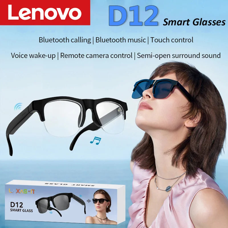 Lunettes audio Lenovo D12 à commandes tactiles 🕶️