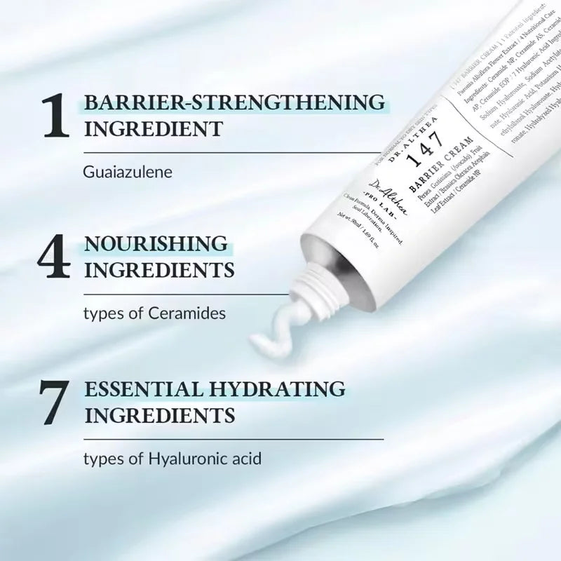 Dr.Althea 147 Barrier Cream 50ml Cuidado de la piel coreano Ceramida Ácido hialurónico Crema hidratante facial Repara la barrera cutánea Calma el enrojecimiento H