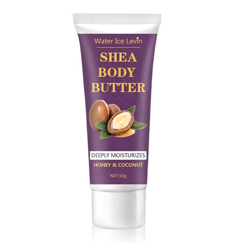 Shea-Butter-Körpercreme, 24-Stunden-Feuchtigkeitspflege, macht die Haut weicher und elastischer, strafft die Haut, nährende Körpermassage, geeignet für trockene, rissige, hellbeige Haut
