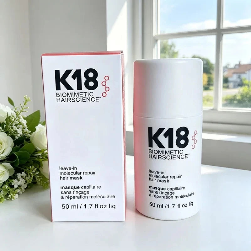 NUEVA Mascarilla capilar reparadora molecular sin aclarado K18 50ml, tratamiento acondicionador profundo de queratina, suaviza el cabello, cuidado capilar alisador saludable
