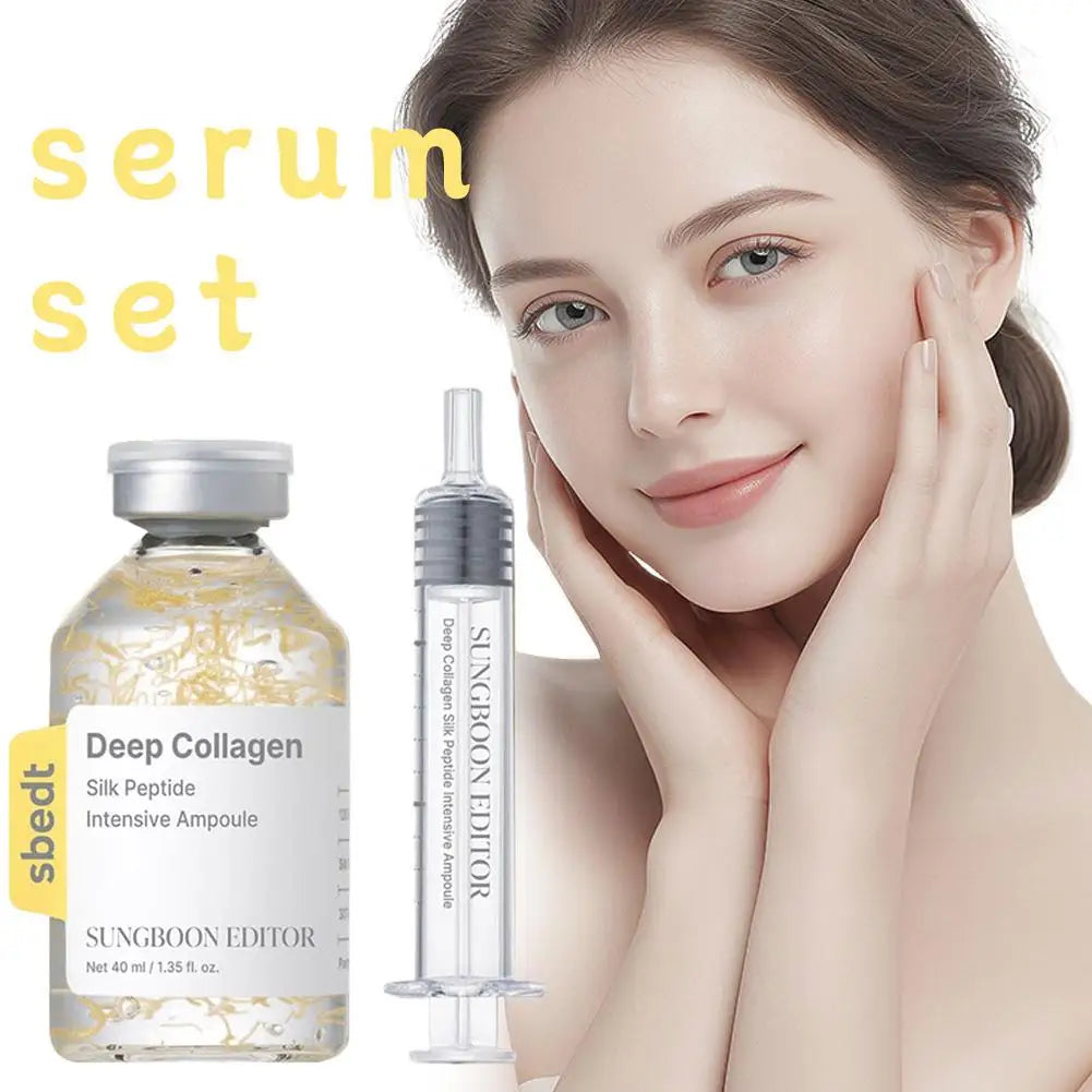 Kit de cuidado de la piel K-Beauty Sbect 🧴 — Colágeno, péptidos de seda, ampolla PDRN y sérum potenciador | 40ml