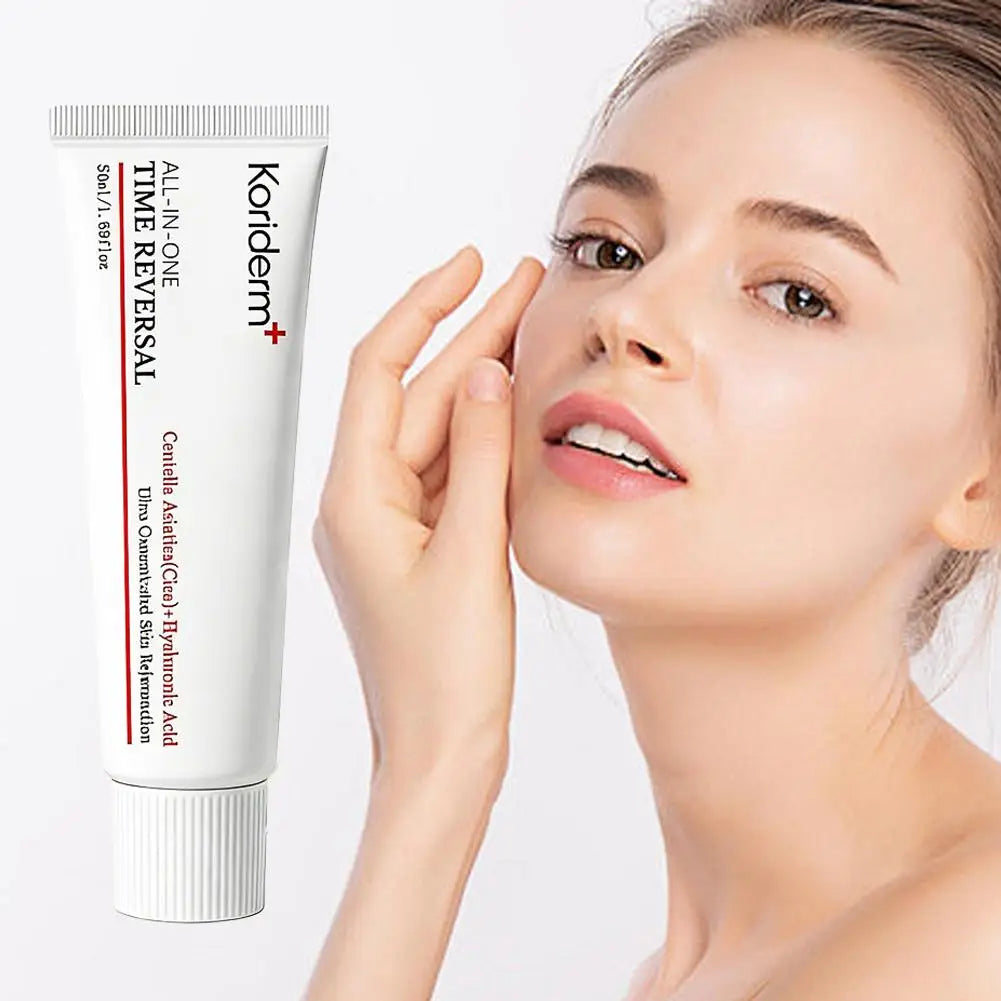 Korean Centella Asiatica Hyaluronic Acid Time Reverse Cream - Fast-Absorbing, Brightening, Ultra Oxidative Stress Repair
